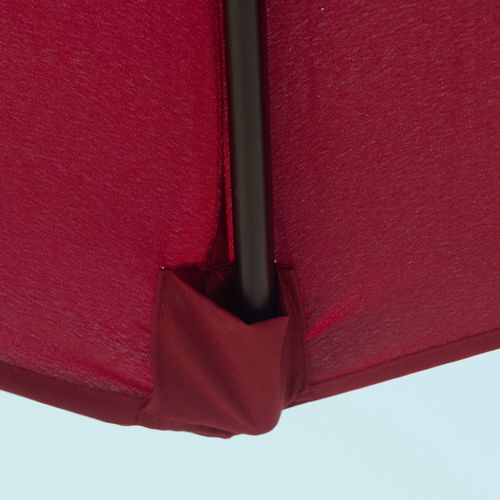 Parasol Déporté D.2,6 M Avec Structure En Aluminium Rouge
