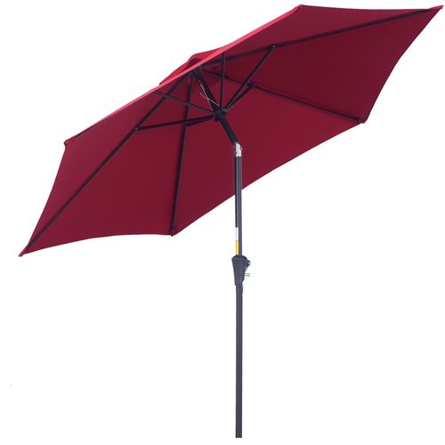 Parasol Déporté D.2,6 M Avec Structure En Aluminium Rouge
