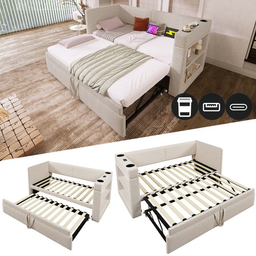 lit gigogne 90x200 Cm Avec Lit Gigogne Beige