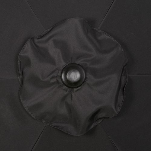 Parasol D.196 Cm Avec Ouverture Push Tissu Noir