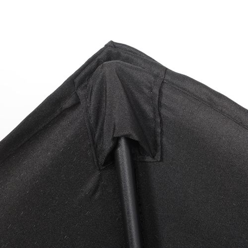 Parasol D.196 Cm Avec Ouverture Push Tissu Noir