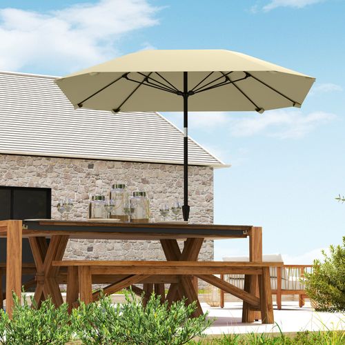 Parasol D.233 Cm Avec Mât Aluminium 3 Parties Beige