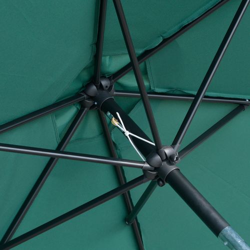 Parasol D.2,6 M Avec Structure En Aluminium Vert Foncé
