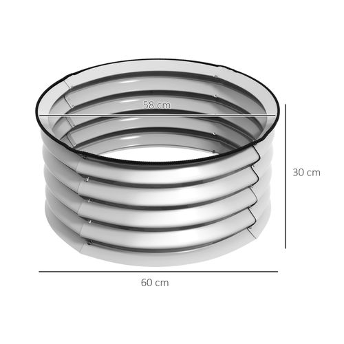 Bac Surélevé 60x30 Cm Avec Structure En Métal Argenté