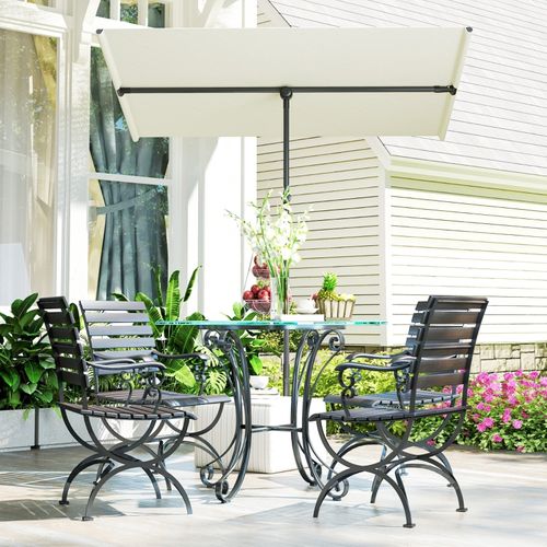 Parasol 150x205 Cm Avec Mât En Aluminium Beige