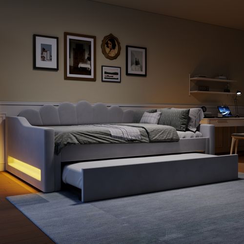 lit gigogne 140x200 Cm Avec Lit Gigogne Gris