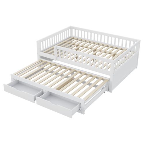 lit gigogne 140x200 Cm Avec Lit Gigogne Sur Roulettes Blanc