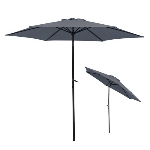 Parasol 270 Cm De Diamètre Avec Structure En Aluminium Gris Foncé