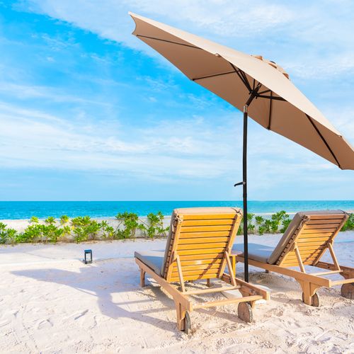 Parasol Déporté 300x245 Cm Avec Structure En Aluminium Coloris Kaki