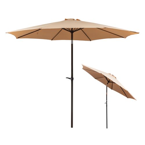 Parasol Déporté 300x245 Cm Avec Structure En Aluminium Coloris Kaki