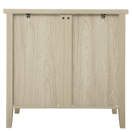 Commode 3 Tiroirs 80×40×80 Cm, Design Bois Naturel Avec Gravure Linéaire,pour Salon,chambre