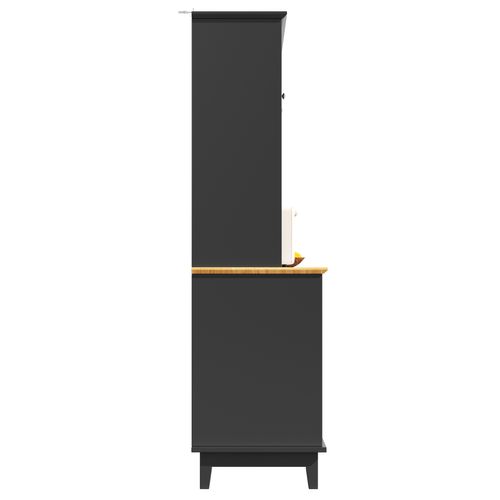 Armoire Haute Buffet,led,contrôle Par Application, 120x40x180 Cm,fonction Lumière Musicale,noir