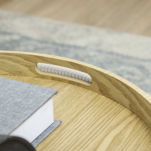 Table Basse Avec Espace De Rangement, Couvercle Et Tissu Effet Velours Côtelé, 56×56×42 Cm