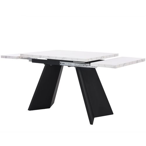 Table Télescopique Extensible (99–159 × 74 Cm), Design Flexible, Plateau Blanc