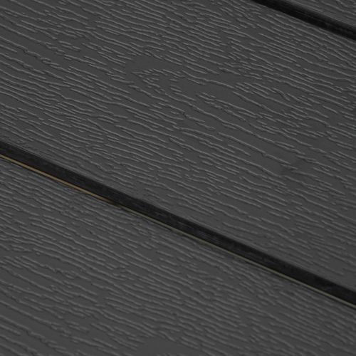 Table De Jardin 190 X 84,5 X 72 Cm En Aluminium Noir, Plateau Composite Bois‑plastique