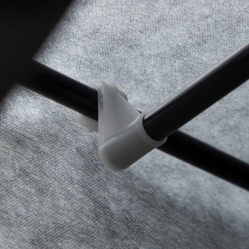 Armoire Textile 125 X 43 X 162,5 Cm Gris Foncé — 2 Tringles, 8 Étagères, Fermeture Zippée