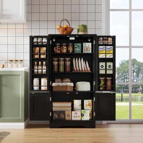 Haut Meuble De Rangement 120x60x40 Cm En Mdf Noir, Portes à Motif 3d Et Éclairage LED Capteur