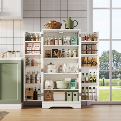 Buffet Haut 120x40x180 Cm En Mdf Noir Avec Éclairage LED Multicolore Pilotable