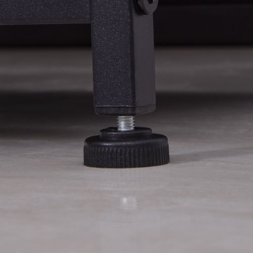 Commode 7 Tiroirs 63,5x30x71 Cm Métal Gris Foncé, Plateau Mélaminé, Design Scandinave