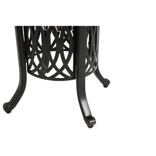 Table Bistro 55x49 Cm En Aluminium Bronze Avec Seau à Glace, Finition Haute Température