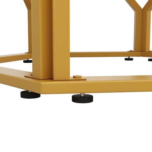 Ensemble Repas 5 Pièces : Table Ronde 100 Cm Motif Marbre (mdf) Et 4 Chaises Velours Vert