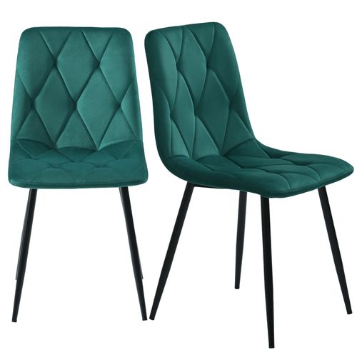 Lit Table Ronde 100 Cm En Mdf Effet Marbre, Pieds Métal Doré, 4 Chaises Velours Vert Moderne