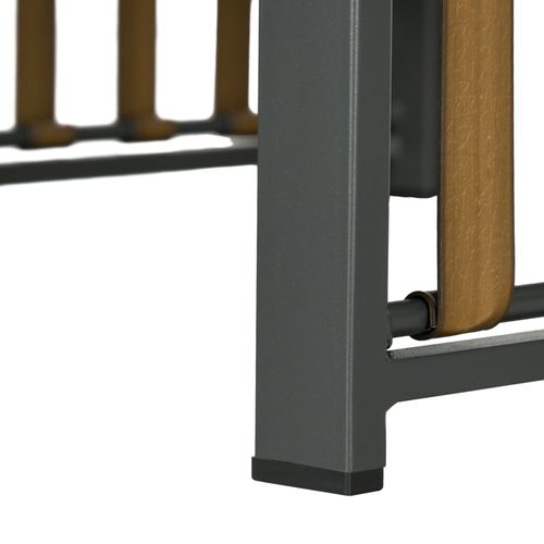 Ensemble bistrot 3 pièces en rattan gris 2 fauteuils + table 45x45 cm, coussins déhoussables