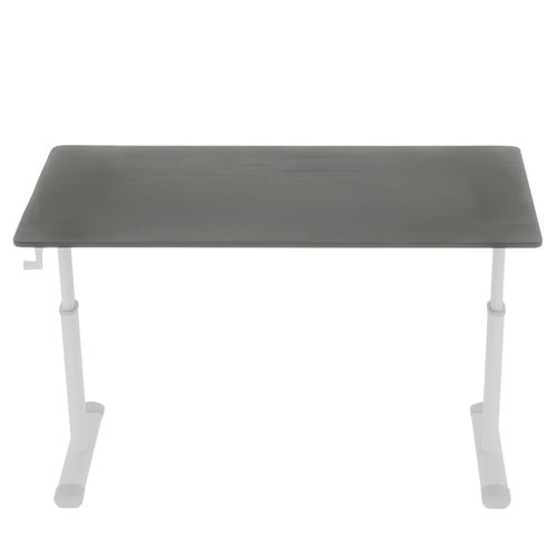 Bureau Réglable En Hauteur Manuel Gris – Plateau Bois, Cadre Métal Double-colonne Avec Manivelle