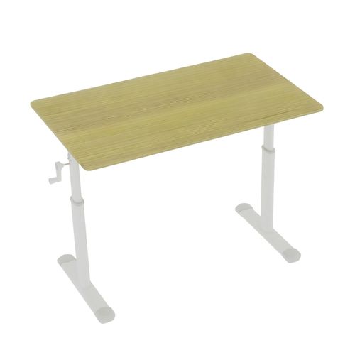 Bureau Assis-debout Manuel En Bois Et Métal, Réglage à Manivelle Sans Électricité, Design Compact