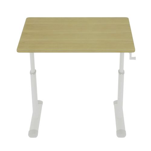 Bureau Réglable En Hauteur Manuel En Bois Et Métal, Manivelle, Double Colonne, Design Compact