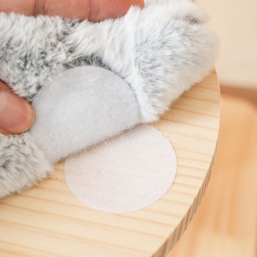 Arbre à Chat Design En Bois Massif 98 Cm, 3 Niveaux, Coussins Amovibles En Forme De Nuage, Gris