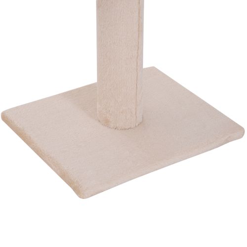 Arbre à Chat Hauteur 230–260 Cm Beige, 5 Niveaux En Peluche Avec Poteaux En Sisal