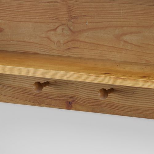 Armoire Murale 100x20x80 Cm En Bois Massif Naturel Et Verre, 4 Portes, Étagères Amovibles