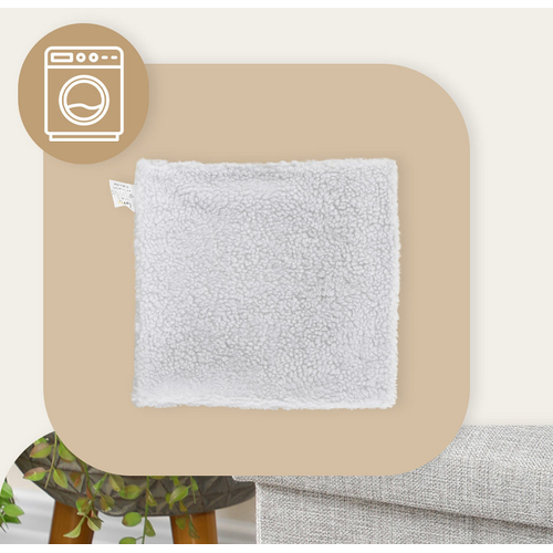 Maison Pour Chat Grise En Mdf Avec Coussin Amovible Lavable, Tapis à Griffer Et Balle Suspendue