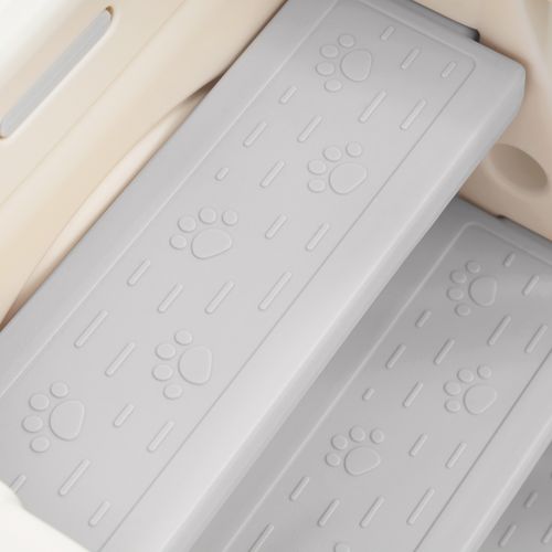 Toboggan 184x179x103 Cm Hdpe, Structure 5-en-1 : Toboggan, Balançoire, Escaliers Et Rangement