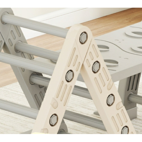 Structure D'escalade 8-en-1 Pour 18-48 Mois, Plastique Gris, Toboggan Réversible Et Balançoire