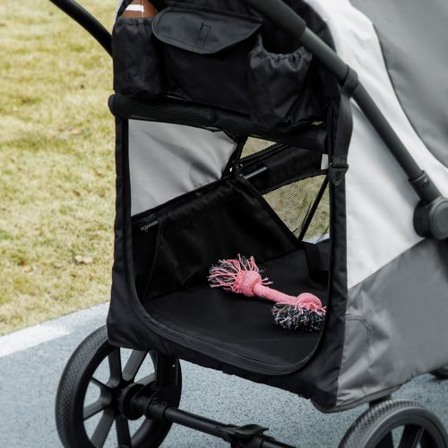 Pour Animaux 68 Cm En Polyester Gris Foncé — Chariot Pour Chien Jusqu'à 30 Kg