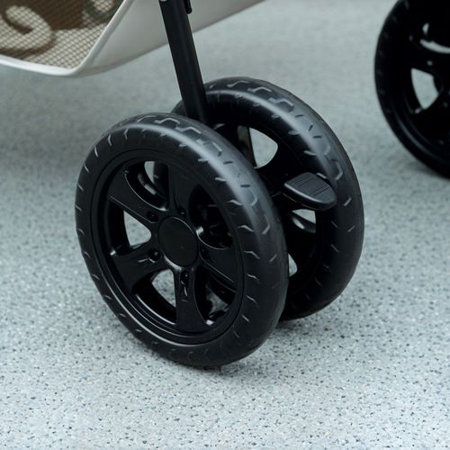 Poussette 3-en-1 Pour Petits Chiens Et Chats ≤35 Cm, 4 Kg — Pliage Une Main, Polyester Gris Clair