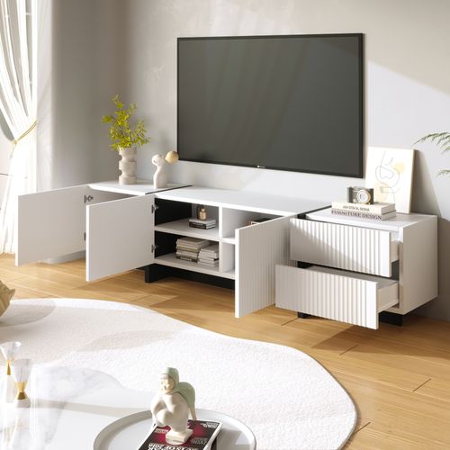 Meuble TV 190 Cm Avec 3 Portes Et 2 Tiroirs