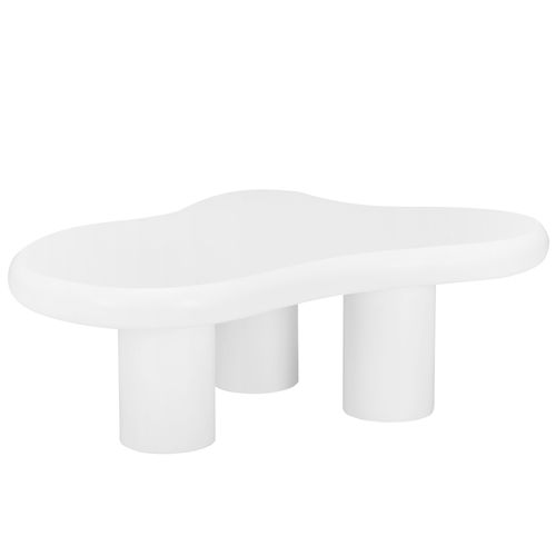 Table Basse Nuage 97x67x32 Cm, Mdf Laqué Avec Feutre, Design Créatif Et Unique