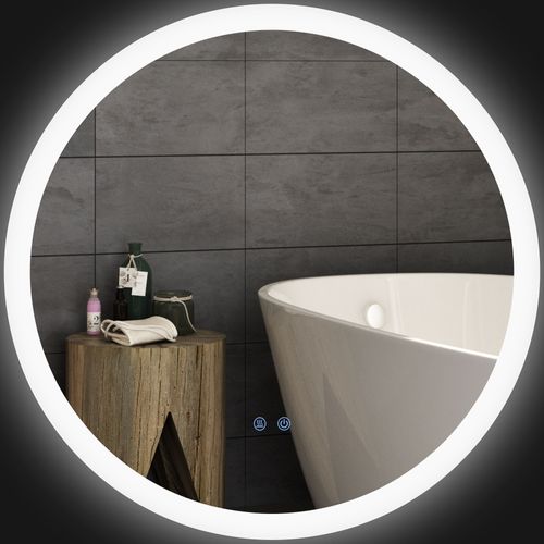 Miroir Mural LED 70 X 3h Cm Blanc — 3 Températures (3000/4500/6500k), Anti-buée Ip44