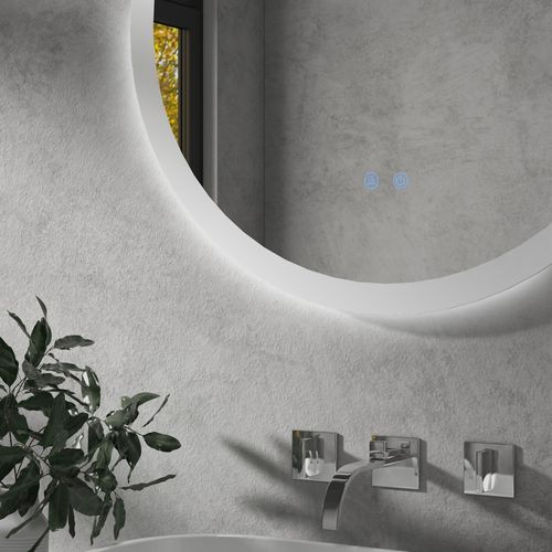Miroir Mural LED 70 X 3h Cm Blanc — 3 Températures (3000/4500/6500k), Anti-buée Ip44
