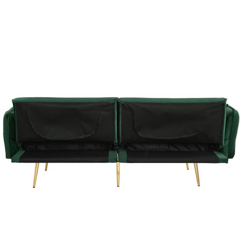 Canapé Coffre 180x200 Cm En Velours Gris, Tête Capitonnée 94,5 Cm Avec Oreilles Et Clous Décoratifs