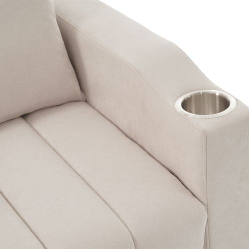 Canapé Convertible 136x162x84 Cm Multifonction En Coton-lin Beige