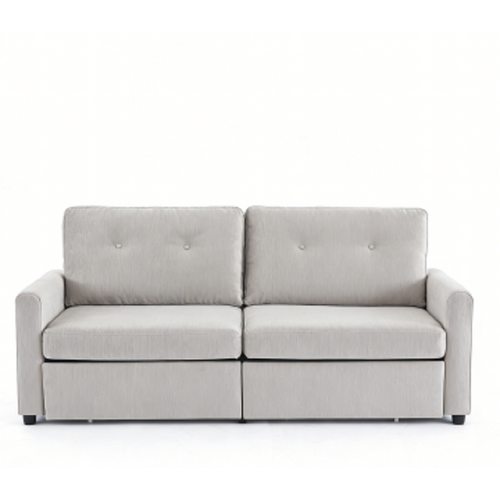 Canapé 2 Places Avec 2 Tiroirs De Rangement, Gris Clair