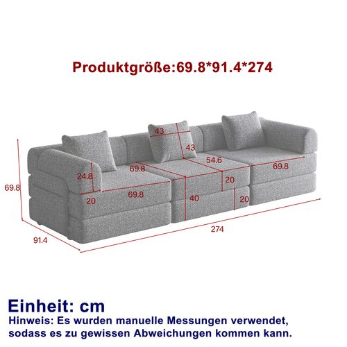 Canapé D'appoint 1 Place En Chenille Gris 2 En 1 Avec Rangement Accoudoir Et Cadre Acier