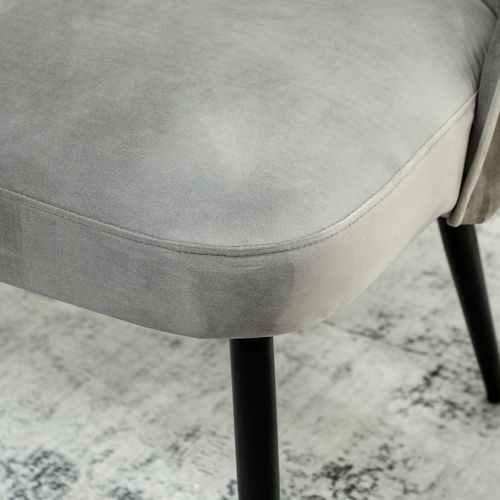 Banquette 2 Places 127x63x84,5 Cm En Velours Gris, Structure Métal Et Eucalyptus, Pieds 35 Cm