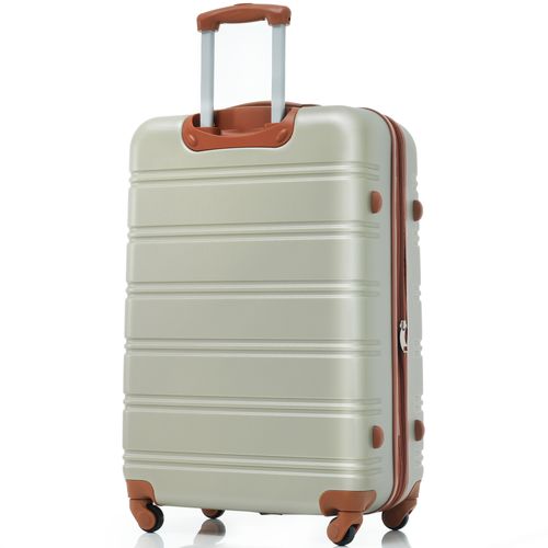 Valise Rigide 74,5x50,5x31,5 Cm Abs Vert, Roulettes 360° Silencieuses, Poignée 3 Hauteurs