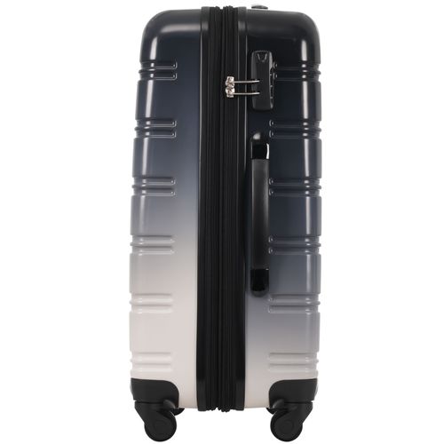 Valise Rigide 41,5x27,5x59 Cm En Abs, Dégradé Noir‑gris, Roues 360° Silencieuses