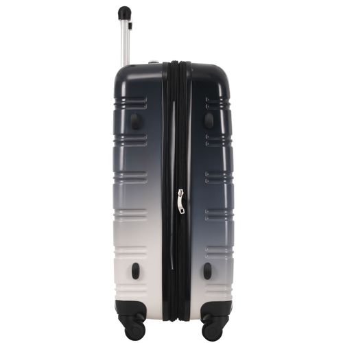 Valise Rigide 41,5x27,5x59 Cm En Abs, Dégradé Noir‑gris, Roues 360° Silencieuses